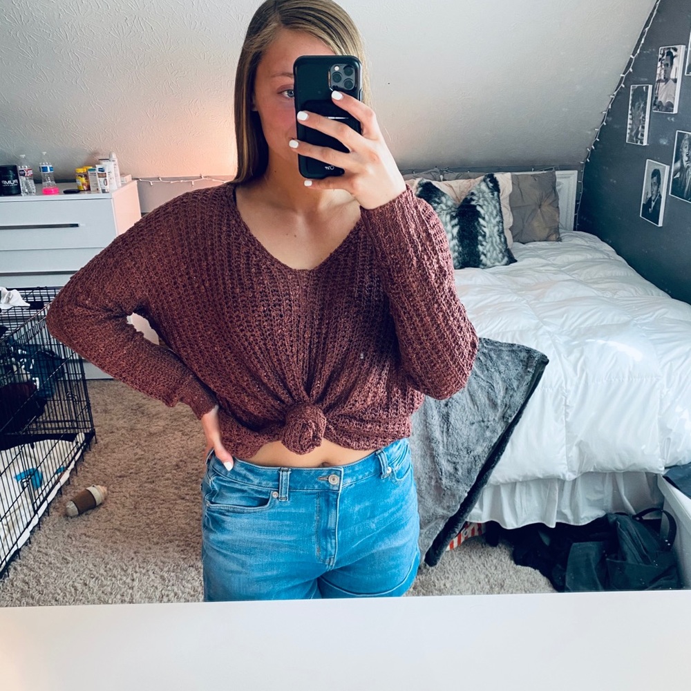 Open back sweater